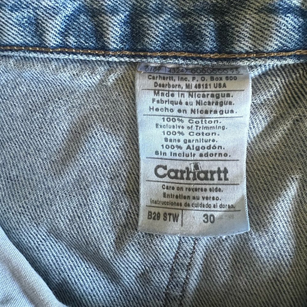 Carhartt Light Blue Jean Shorts for Women - Picture 3 of 3